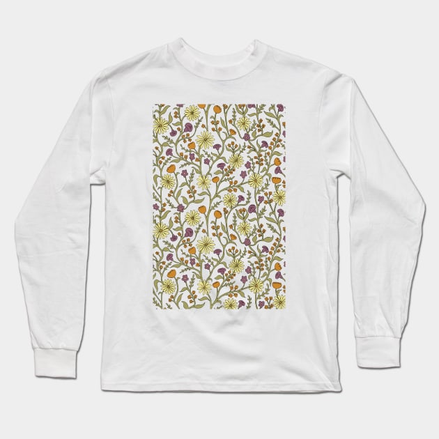 Floral Pattern Vertical Long Sleeve T-Shirt by StephReyns